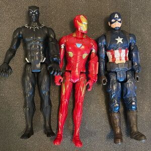 Marvel Iron Man and Captain America and Black Panther  Action Figures 12inch